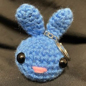 CROCHET MINI MOCHIBUN KEYCHAIN- DELFT BLUE